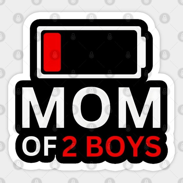 MOM OF 2 BOYS Sticker by MakerMind8.2